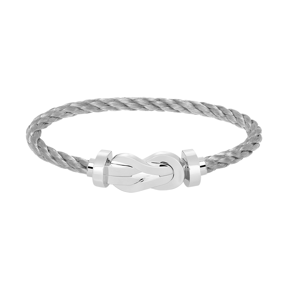 TimiCHANCE LARGE 8 FIGURE BUCKLE NO DIAMOND BRACELET SILVER