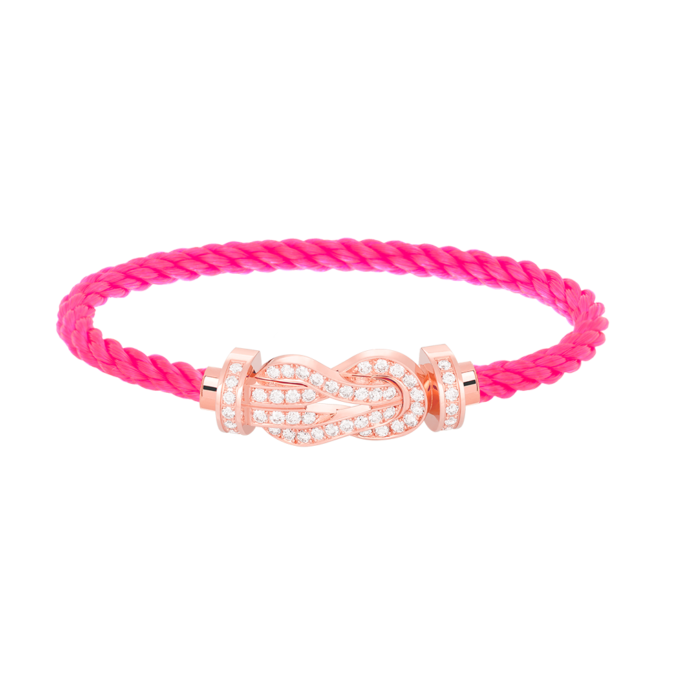 TimiCHANCE LARGE 8 FIGURE BUCKLE FULL DIAMOND BRACELET ROSE GOLD