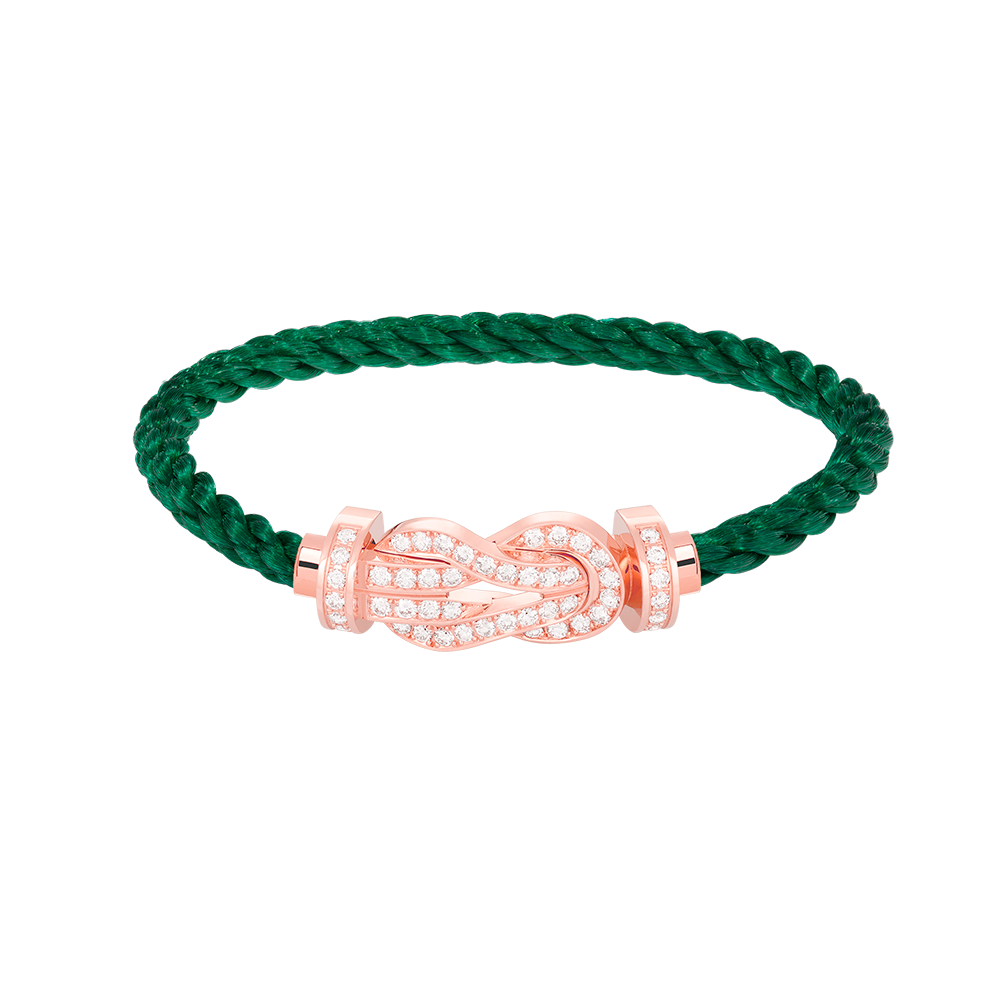 TimiCHANCE LARGE 8 FIGURE BUCKLE FULL DIAMOND BRACELET ROSE GOLD