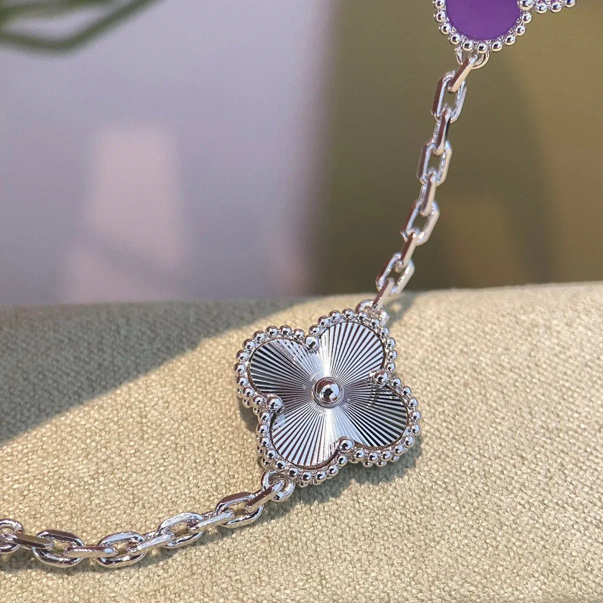 [Timi]New  CLOVER 5 MOTIF VIOLET BRACELET COLLECTION