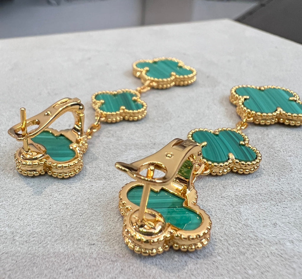 TimiCLOVER MALACHITE 3 MOTIFS GOLD