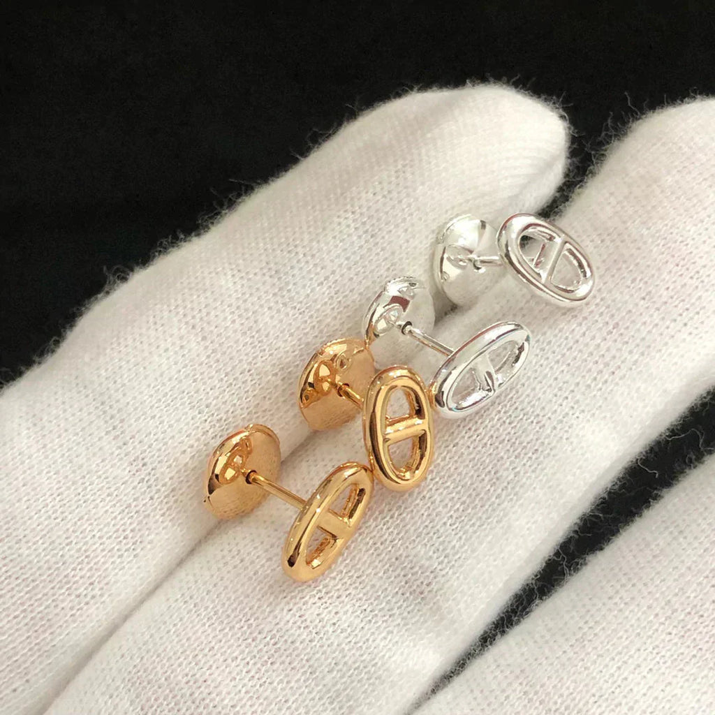 TimiCHAINE SMALL EARRINGS GOLD AND SILVER