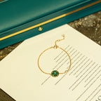 TimiSUN MALACHITE 1 DIAMOND PINK GOLD BRACELET