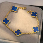 [Timi]New CLOVER 5 MOTIF BLUE AGATE BRACELET COLLECTION