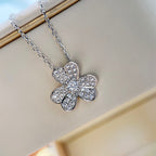 TimiCLOVER DIAMOND NECKLACE SILVER