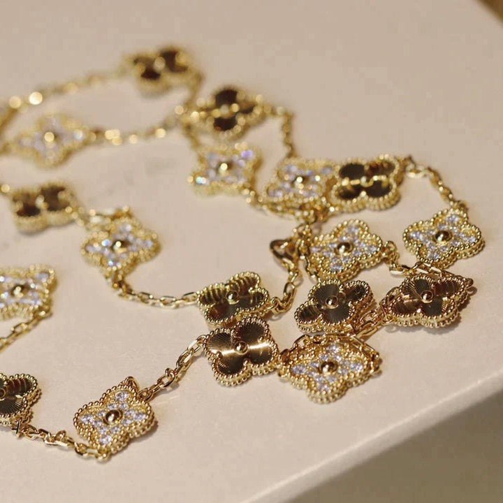 TimiCLOVER 20 MOTIFS LASER DIAMOND NECKLACE