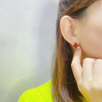 TimiCLOVER MEDIUM 1 MOTIFS CARNELIAN  EARRINGS
