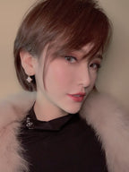 TimiDOUBLE STAR PINK GOLD MOP DROP EARRINGS