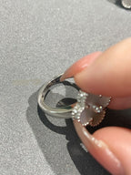 TimiCLOVER SILVER MOP DIAMOND RING