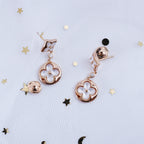 TimiSTAR AND SUN PINK GOLD MOP DROP EARRINGS