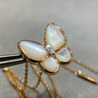 TimiBUTTERFLY MOP DIAMOND NECKLACE
