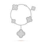 ¡®Timi¡¯CLOVER 6 MOTIFS SILVER DIAMOND BRACELET