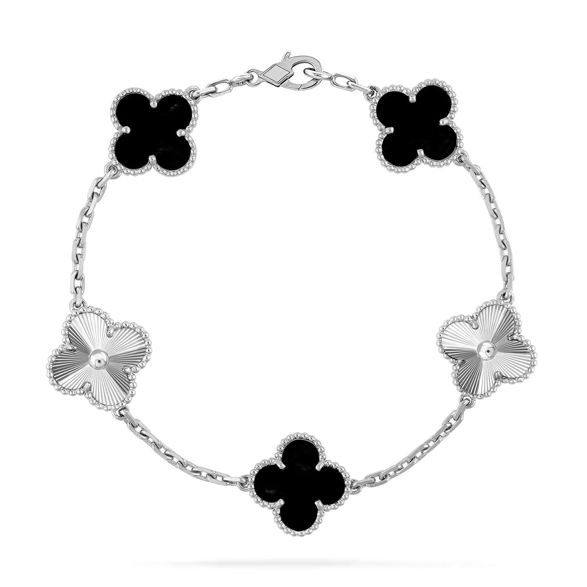 [Timi]New  CLOVER 5 MOTIF ONYXS BRACELET COLLECTION