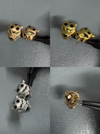 [Timi]CHRRTAH-PRINT STUD EARRINGS, THREE COLORS