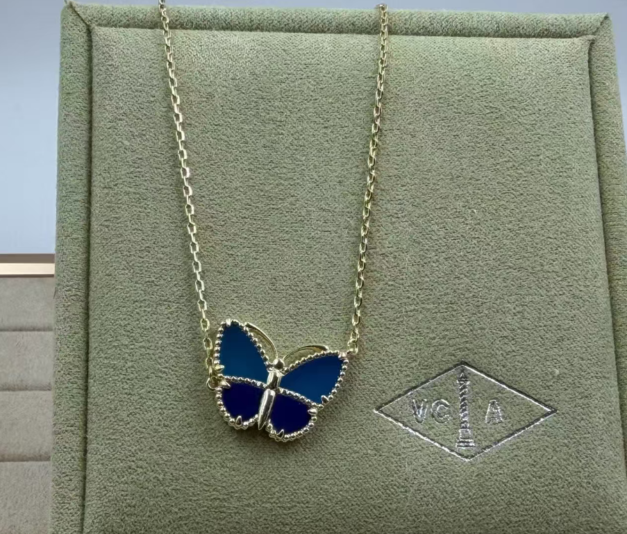 [Timi]BUTTERFLY BLUE   NECKLACE