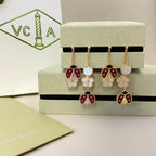 ¡®Timi¡¯LUCKY LADYBUG WHITE MOP EARRINGS