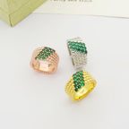 [Timi]  PERLEE DIAMOND RING ,5-ROW DIAMOND-SET DESIGN