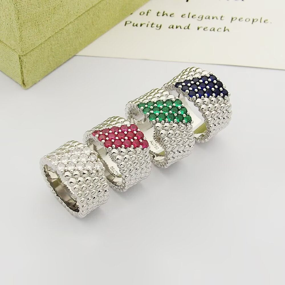 [Timi]  PERLEE DIAMOND RING ,5-ROW DIAMOND-SET DESIGN