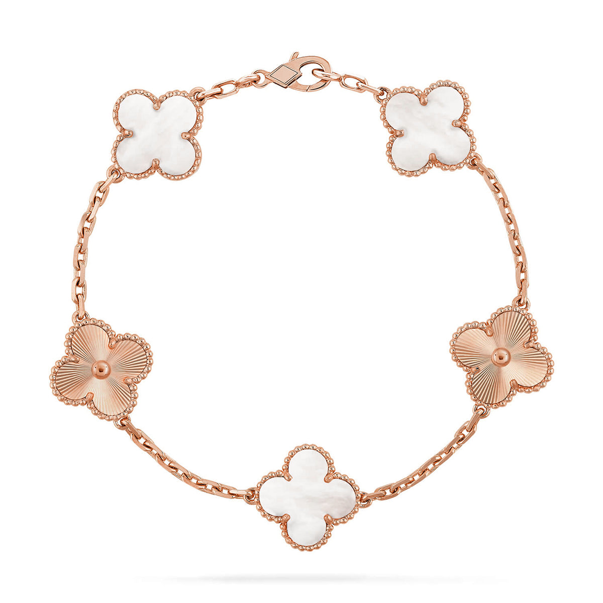 [Timi]New CLOVER WHITE PEARL MOP 5 MOTIF BRACELET COLLECTION