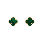 TimiCLOVER MINI 9.5MM MALACHITE  EARRINGS