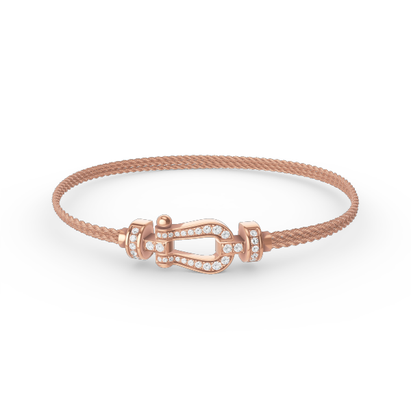 TimiFORCE SMALL HORSESHOE  DIAMOND CHAIN ROPE BRACELET