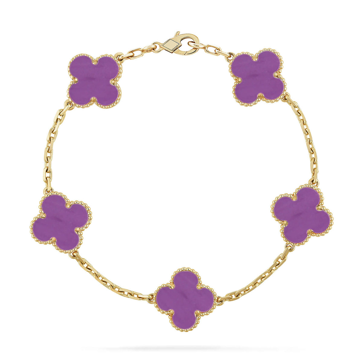[Timi]New  CLOVER 5 MOTIF VIOLET BRACELET COLLECTION
