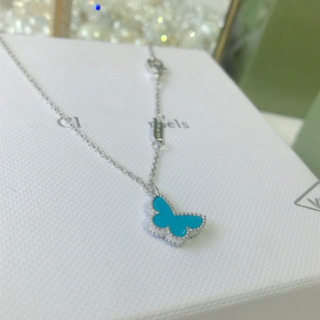 ¡®Timi¡¯BUTTERFLY TURQUOISE BUTTERFLY BRACELET SILVER