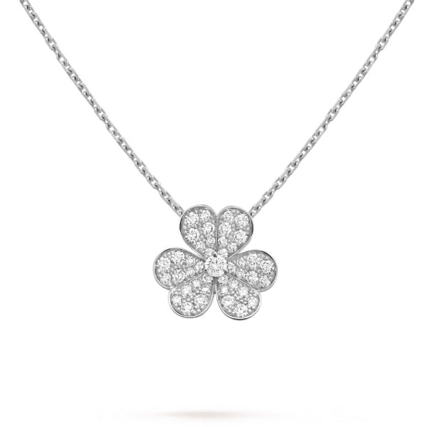 TimiCLOVER DIAMOND NECKLACE SILVER