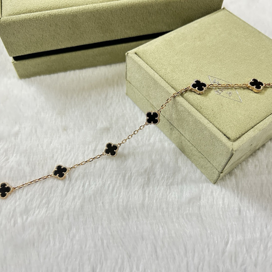 [¡®Timi¡¯]CLOVER 6 MOTIF  ONYXS BRACELET