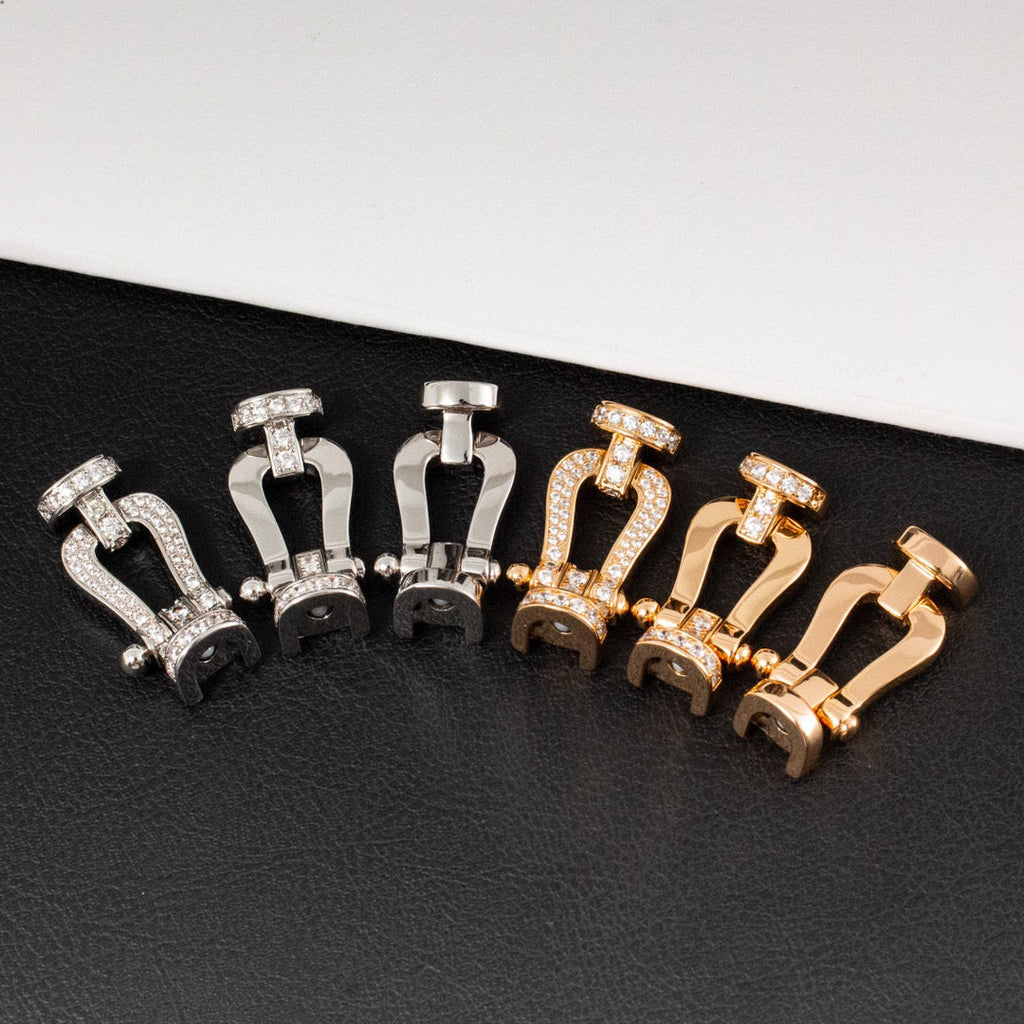 TimiFORCE LARGE HORSESHOE HALF DIAMOND BRACELET SILVER