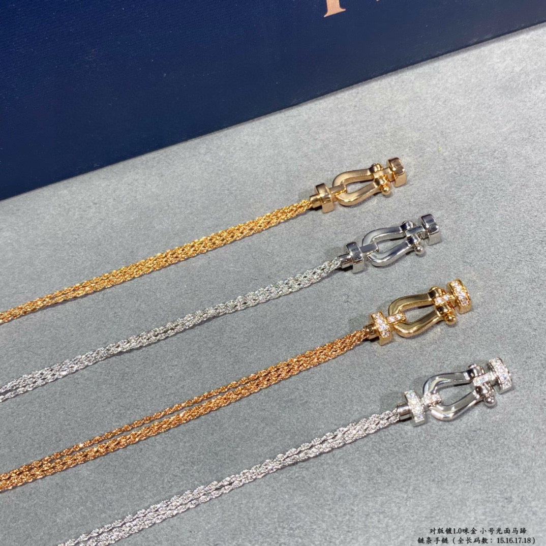TimiFORCE SMALL HORSESHOE  DIAMOND CHAIN ROPE BRACELET