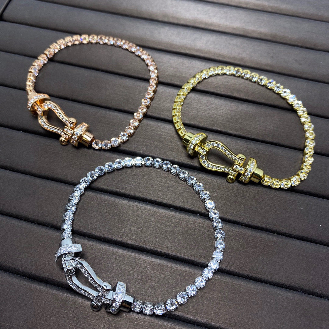 TimiFORCE  LARGE HORSESHOE FULL DIAMOND TENNIS BRACELET