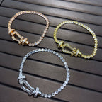 TimiFORCE  HORSESHOE  DIAMOND TENNIS BRACELET
