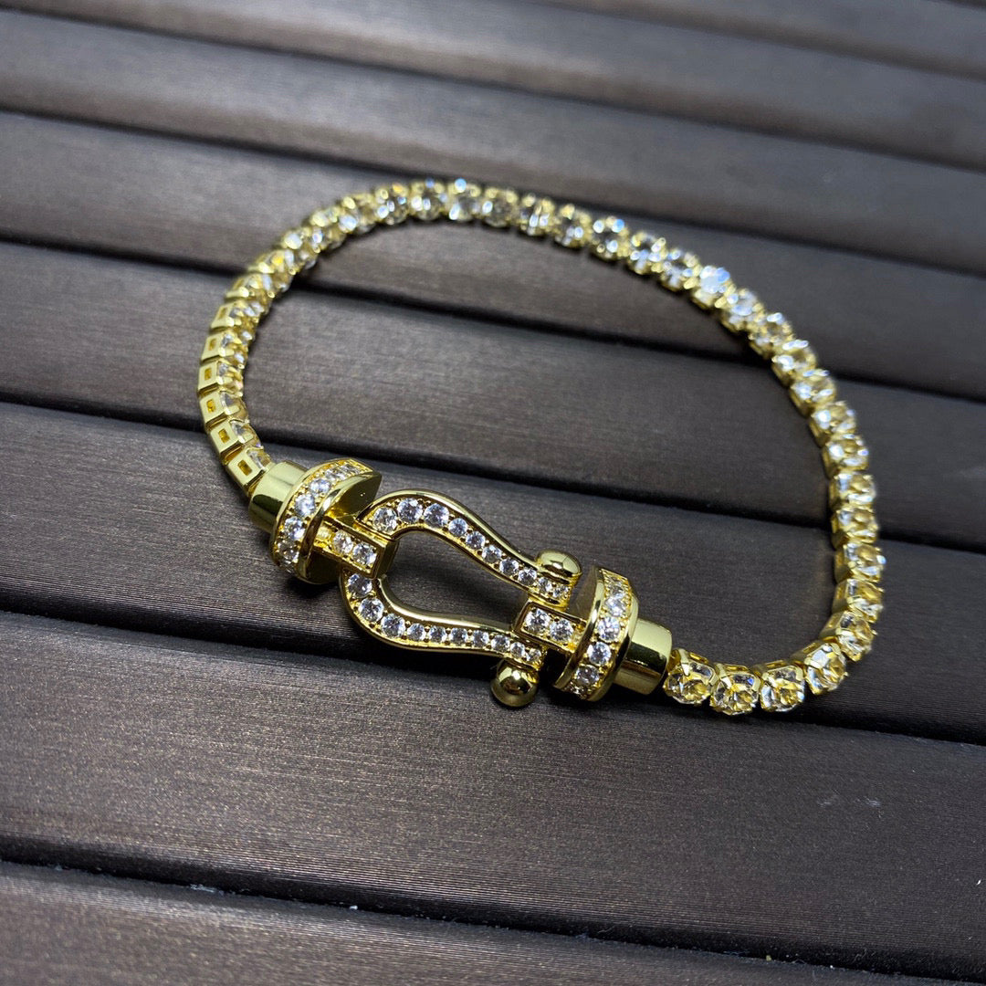 TimiFORCE  LARGE HORSESHOE FULL DIAMOND TENNIS BRACELET
