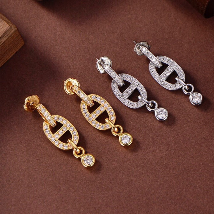 TimiHM CHAINE DIAMOND EARRINGS