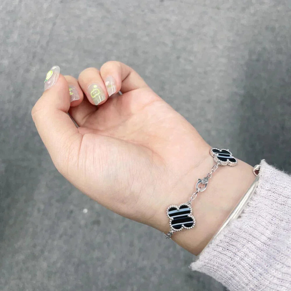 [Timi]New  CLOVER 5 MOTIF PULSAR STONE BRACELET COLLECTION