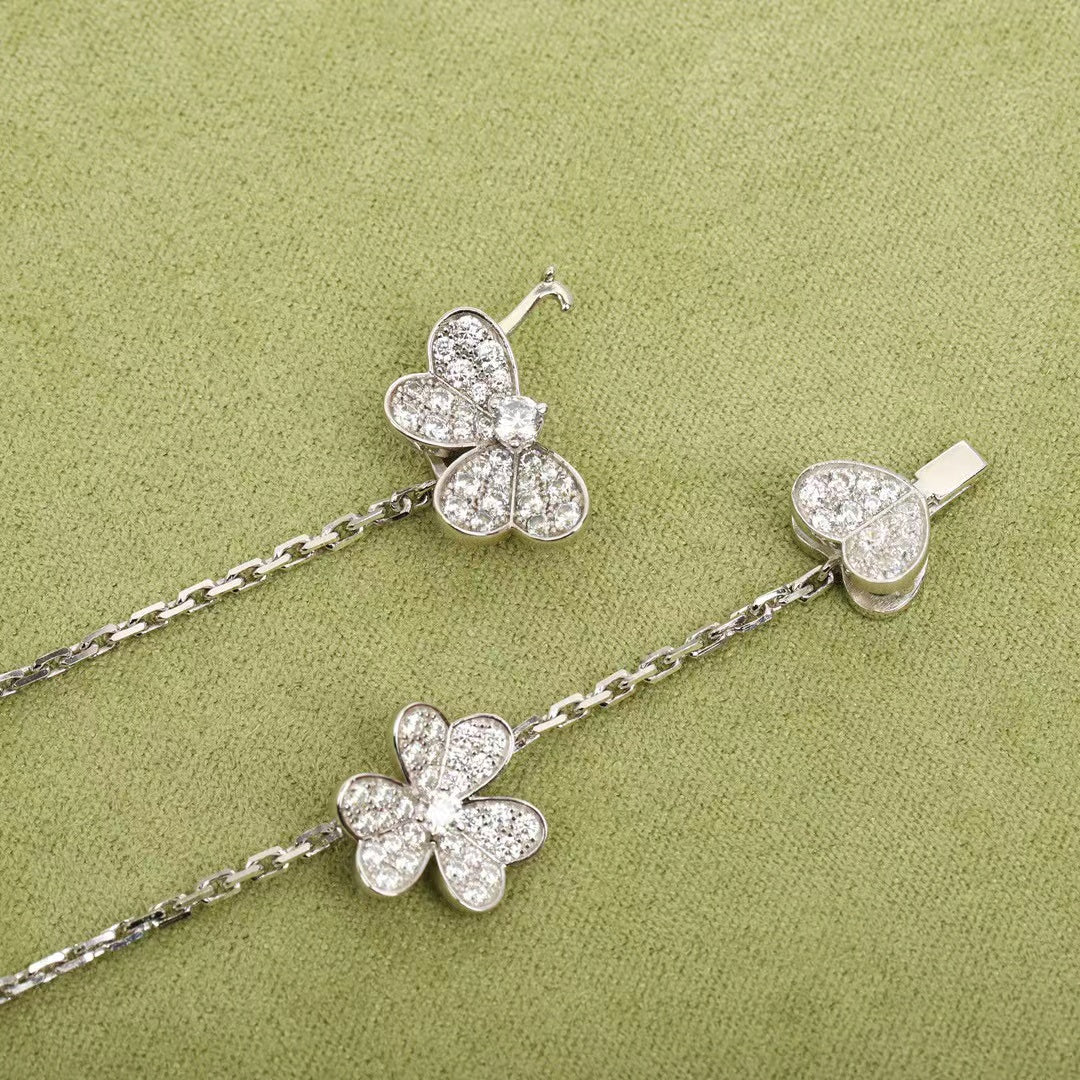 TimiFRIVOLE SILVER 9 FLOWERS NECKLACE