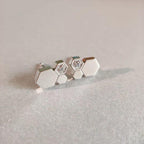 TimiBEE LOVE SILVER DIAMOND EARRINGS