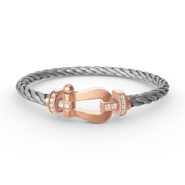 TimiFORCE LARGE HORSESHOE HALF DIAMOND BRACELET ROSE GOLD