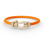 TimiFORCE LARGE HORSESHOE FULL DIAMOND BRACELET GOLD