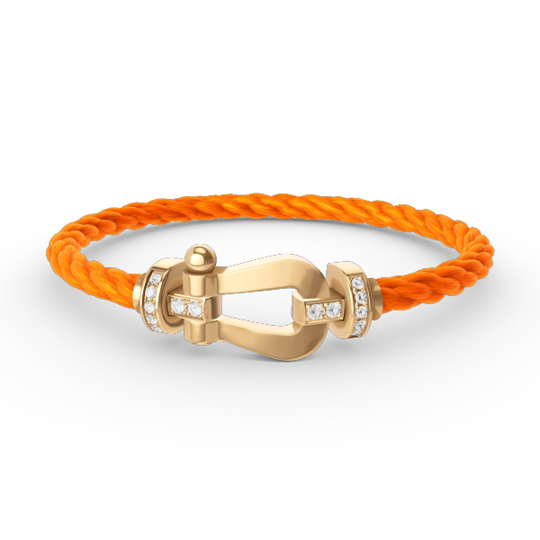 TimiFORCE LARGE HORSESHOE HALF DIAMOND BRACELET GOLD