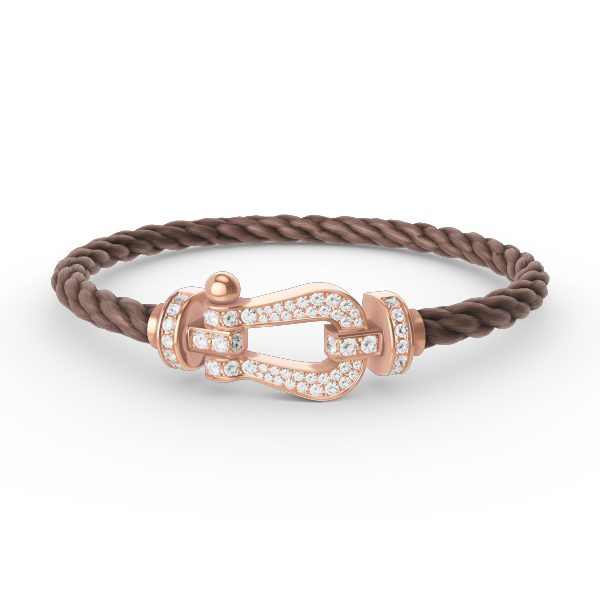 TimiFORCE LARGE HORSESHOE FULL DIAMOND BRACELET ROSE GOLD