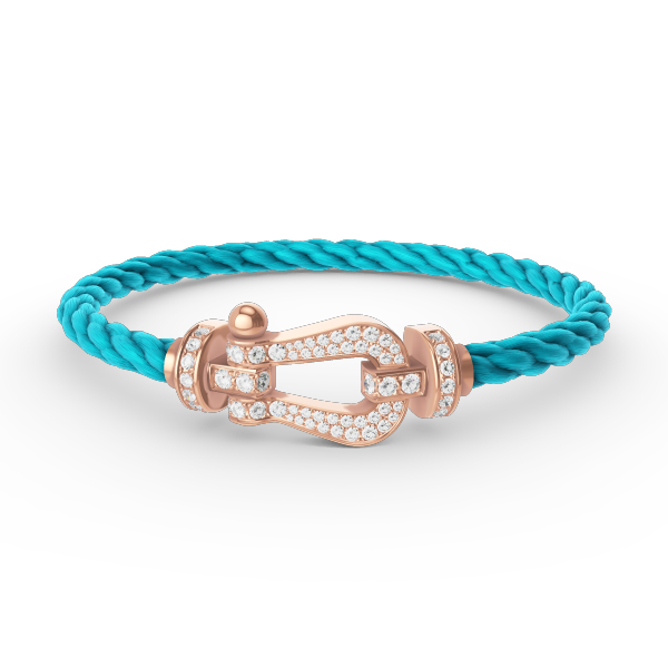 TimiFORCE LARGE HORSESHOE FULL DIAMOND BRACELET ROSE GOLD