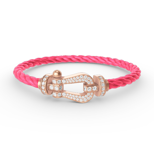 TimiFORCE LARGE HORSESHOE FULL DIAMOND BRACELET ROSE GOLD
