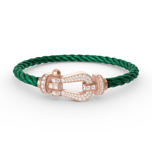 TimiFORCE LARGE HORSESHOE FULL DIAMOND BRACELET ROSE GOLD