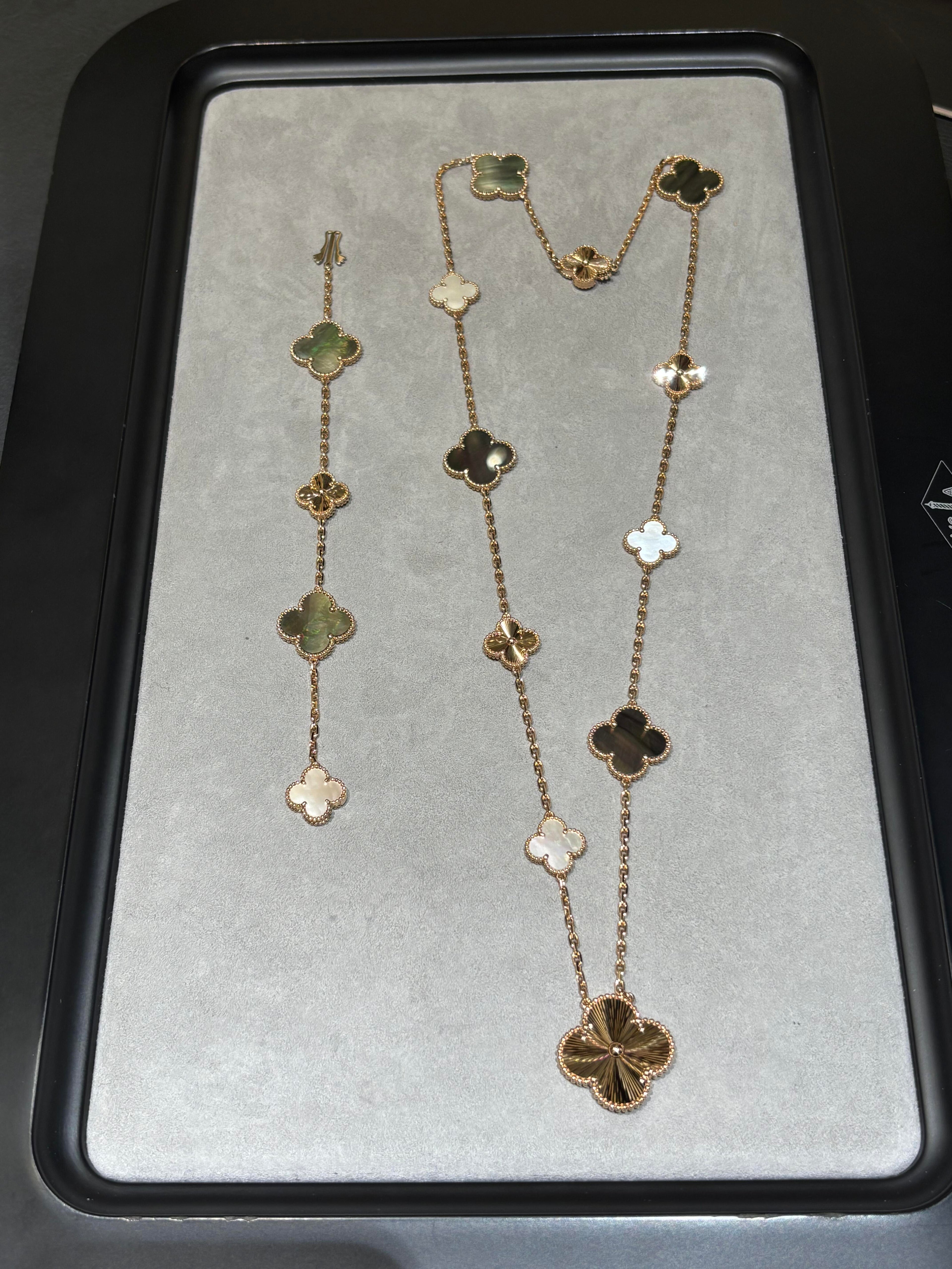 [Timi] 25 NEW CLOVER 15 MOTIFS GRAY MOTHER-OF-PEARL