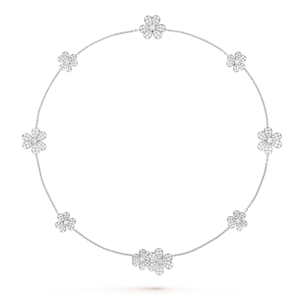 TimiFRIVOLE SILVER 9 FLOWERS NECKLACE