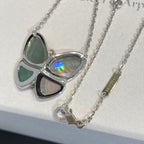 TimiLARGE BUTTERFLY SILVER PENDANT DIAMOND NECKLACE