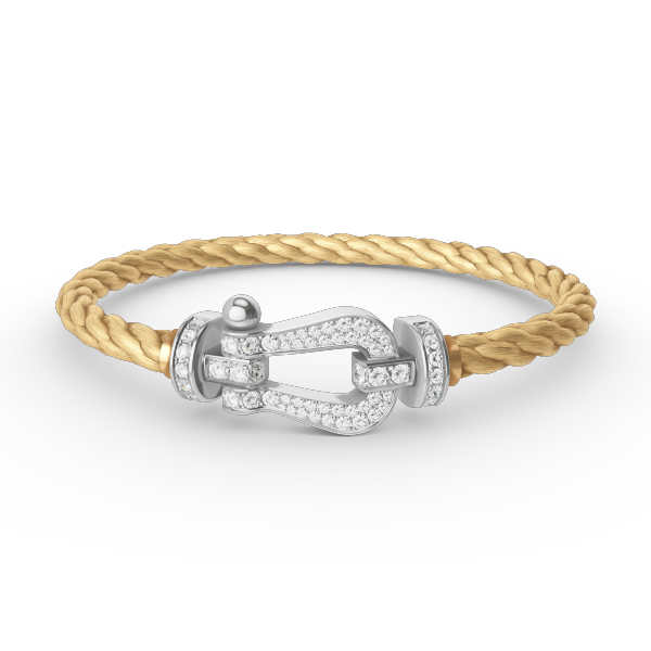 TimiFORCE LARGE HORSESHOE FULL DIAMOND BRACELET SILVER