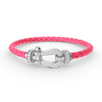 TimiFORCE LARGE HORSESHOE FULL DIAMOND BRACELET SILVER